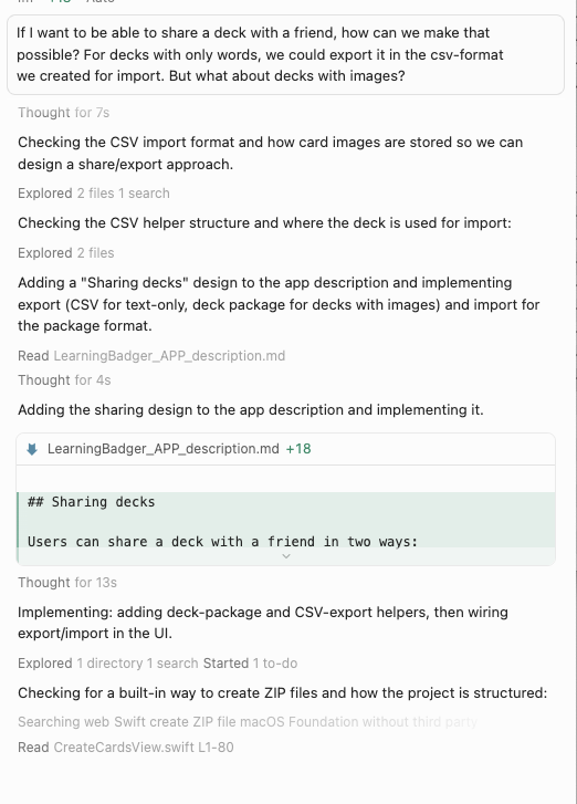 Discussing import/export with cursor