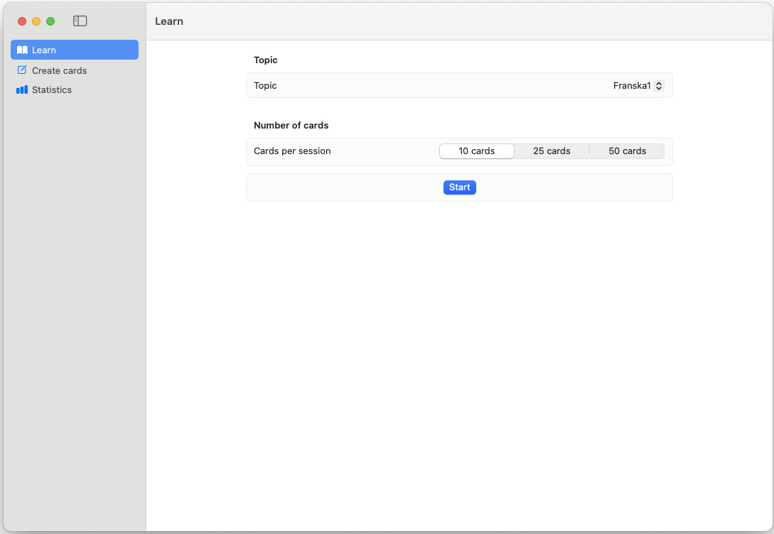 One hour in - very first version
